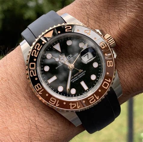 rolex root beer rubber strap|rootbeer gmt rubber strap.